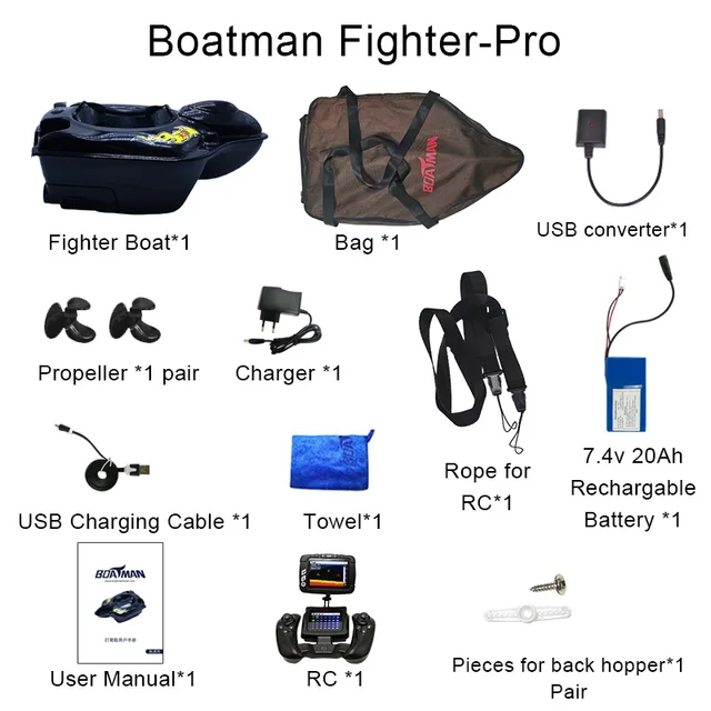 Boatman Fighter-Pro fishing 500m rc bait