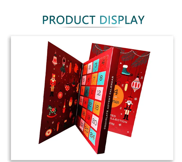 24 Days Custom Empty Christmas Chocolate Countdown Cookie Advent