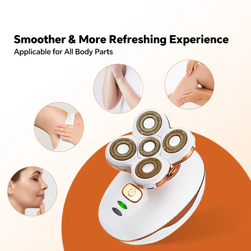 Portable USB-Charging Lady Shaver Five Stainless Steel Blades Waterproof Bikini Trimmer for Body Hair for Household RV Hotel Use supplier