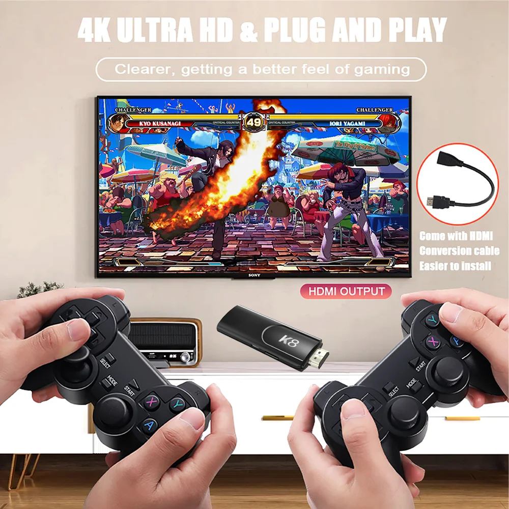 Console Retrogaming 4K Hdmi Console De Jeux Avec Plus De 20 000 Jeux Classiques Intégrés, 2