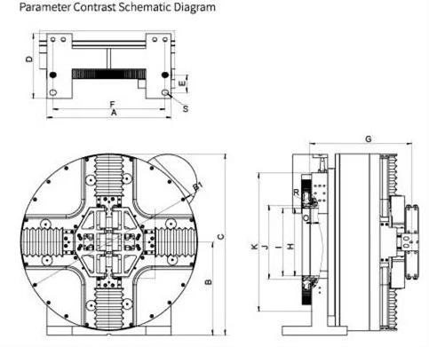 CNC Lathe Pneumatic Power Chuck with 3 Years Warranty 210mm Claw Stroke and 1.5KN Clamping Force for Laser Tube Cutting
