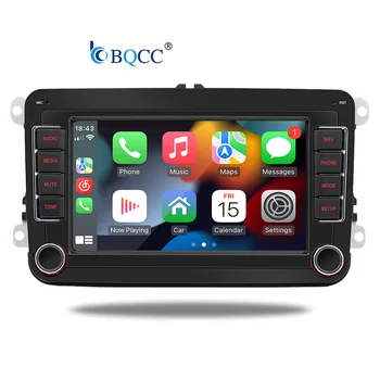 BQCC 7\" Android 14 Car Multimedia Player GPS Navigation Carplay USB/BT/FM Car Stereo for VW Skoda Seat Polo with DSP Function