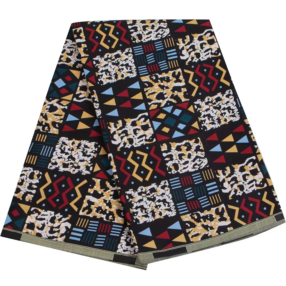 Super Java Anti-Pill African Wax Print Fabric 6 Yards Solid Pattern Ankara Hollandais for Home Textile Use