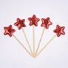 100 Piezas Pentagram rojo