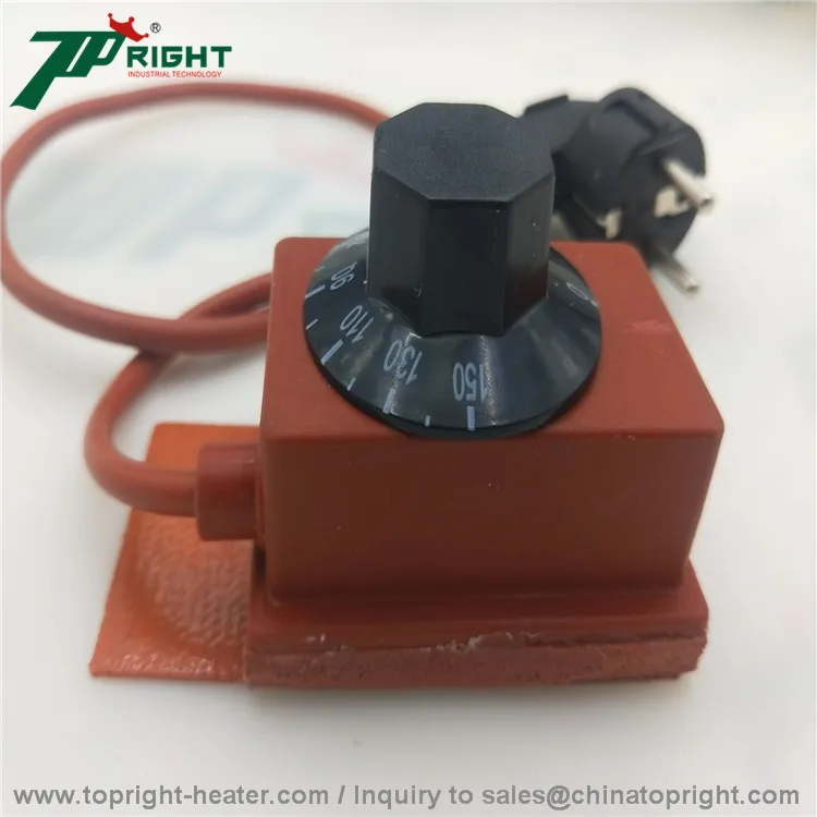 Mini Type Flexible Silicone Rubber Heater Pad with Adjusted Thermostat for diesel Engine