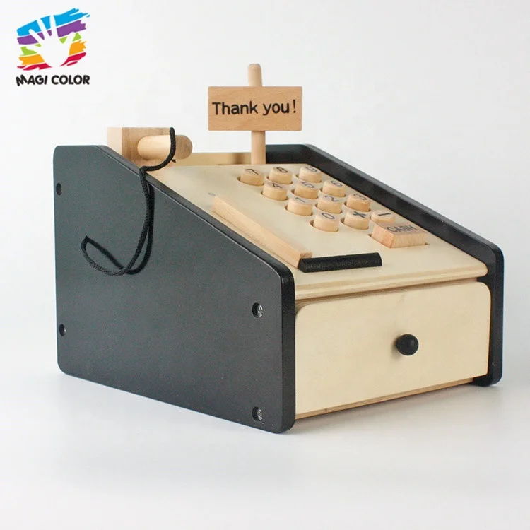 Готово к отправке детская деревянная игрушечная касса для ролевые игры