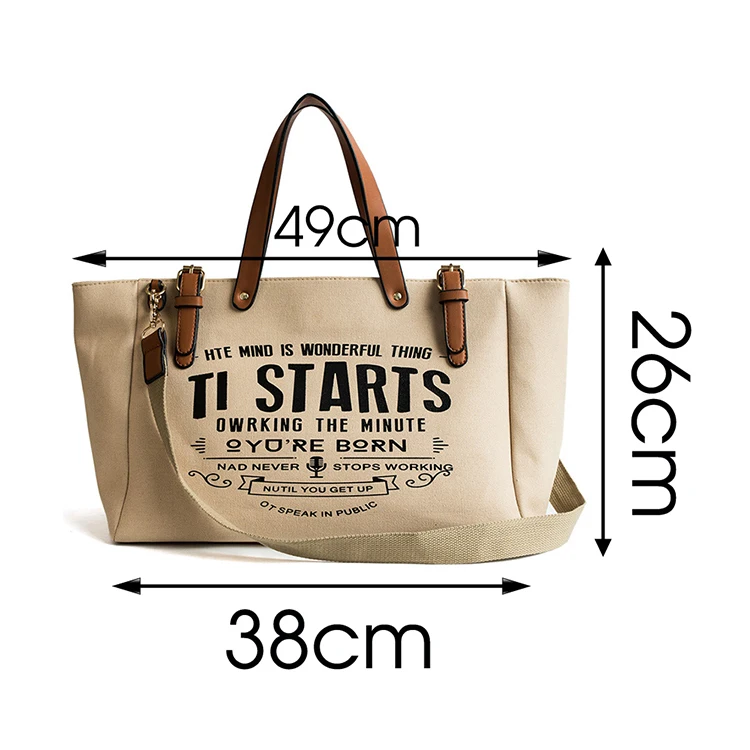 Letters Print Simple Travel Daily Big Capacity Handbags - Power