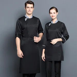 Breathable Chef  Coat Jackets Double Breasted Catering Restaurant Kitchen Work Clothes