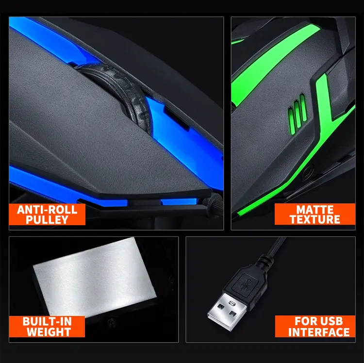 2021 Cheapest Hot Sale Ergonomic Rgb Wired Portable Usb Gaming Optical