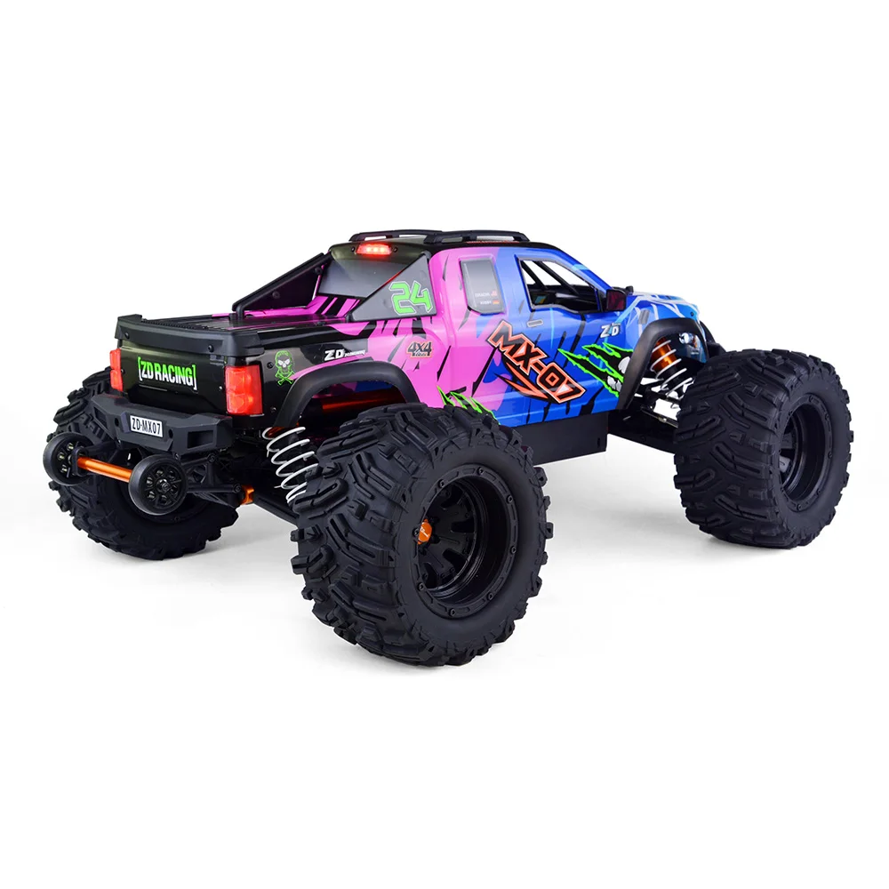 NEW ZD Racing MX-07 1/7 RC Car 80KM/h High Speed Car 6S 8S ESC2.4G 4CH 4WD  Brushless Electric Off-road Monster Truck Toys