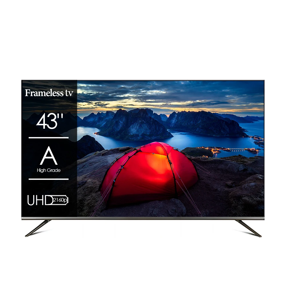 ベゼルレス4K/HDR対応43型液晶テレビ ベゼルレスLEDテレビ 43インチ Android WiFi 4K ウルトラHDテレビ
