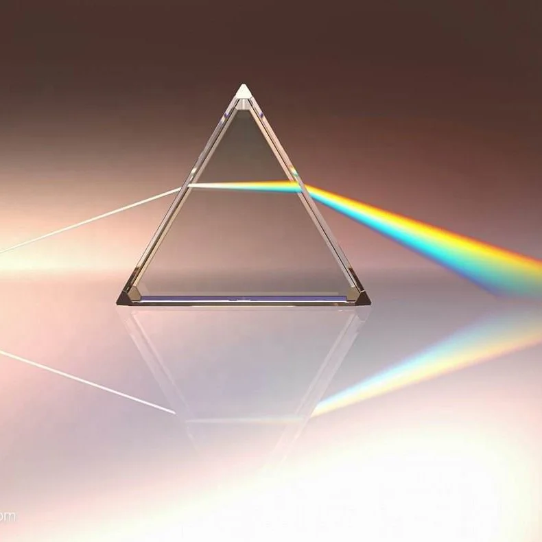 30x30x50mm glass triangular prism lens rainbow maker for