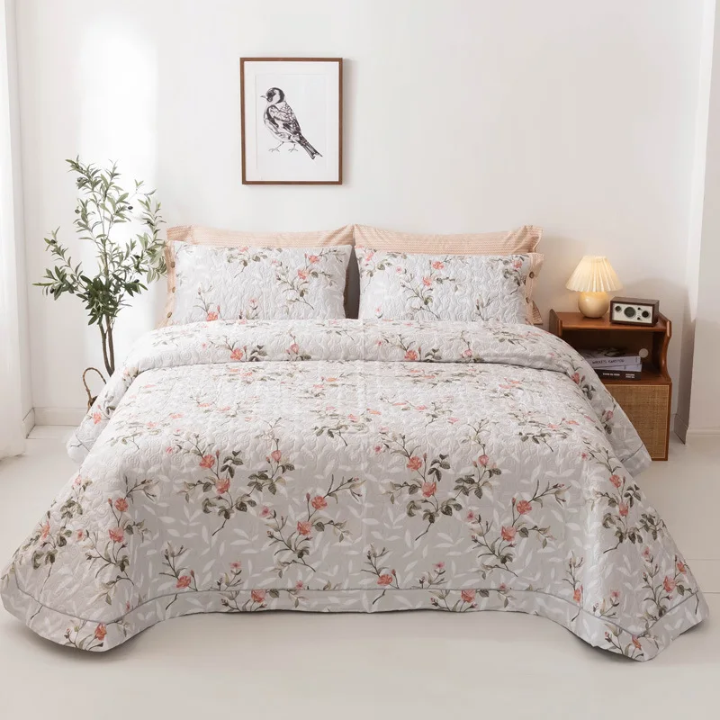 AOYATEX Spring Flower Printed Microfiber Duvet Bedding Sheet Quilt Set manufacture