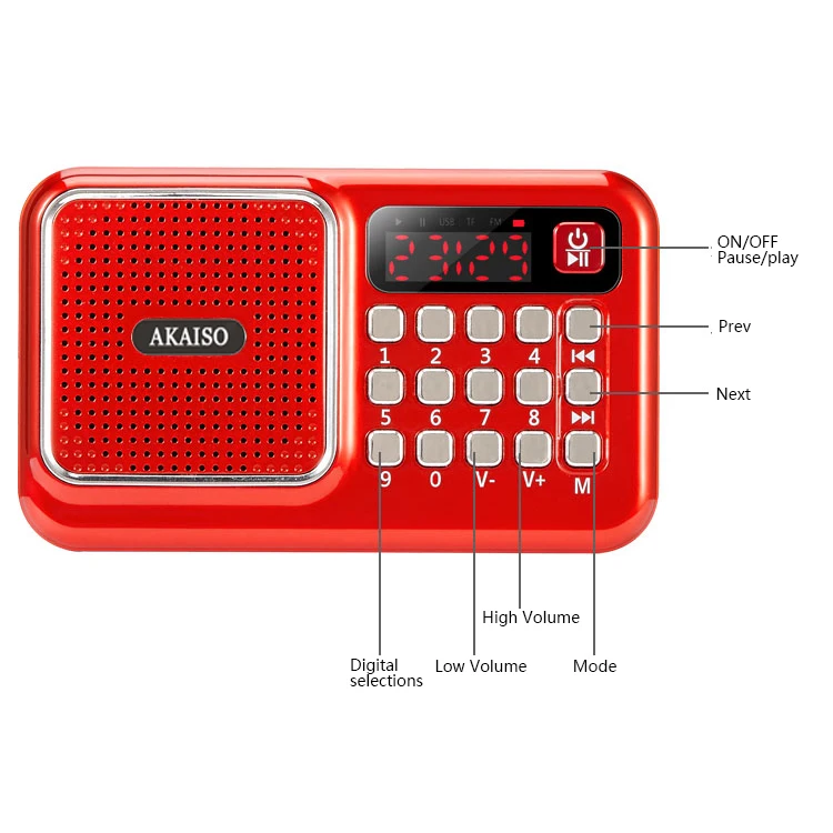 Factory Cheap Prices Receiver Builtin Speak Portable Digital Fm Radio
