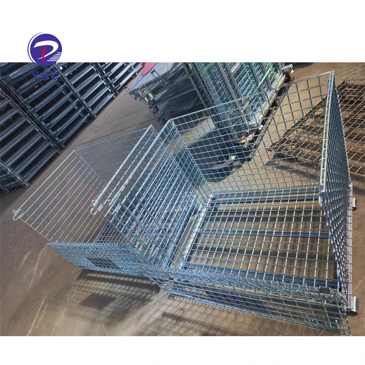 Galvanized Folding Stackable Transport Potato Onion Storage Mesh Cages