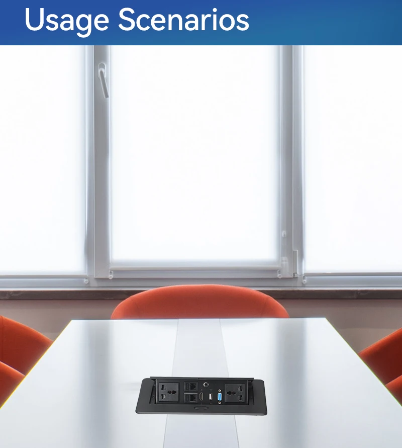 Table Socket Opentype High Quality Table Black Multi-function Pneumatic Lift Pop up Socket ...