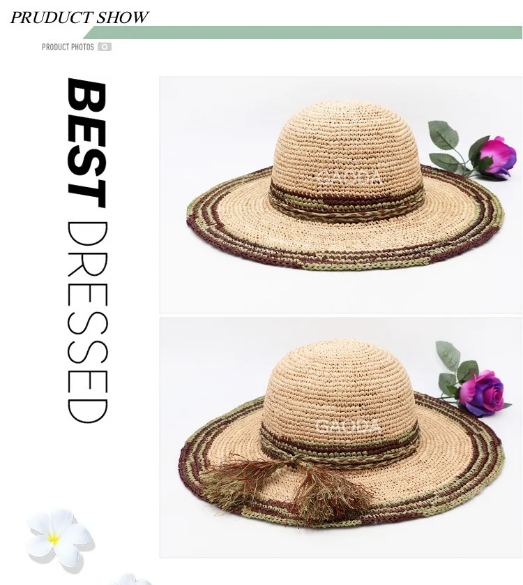 Wholesale Wide Brim Women Mexico Sombrero Straw Hat Hats Summer Straw ...