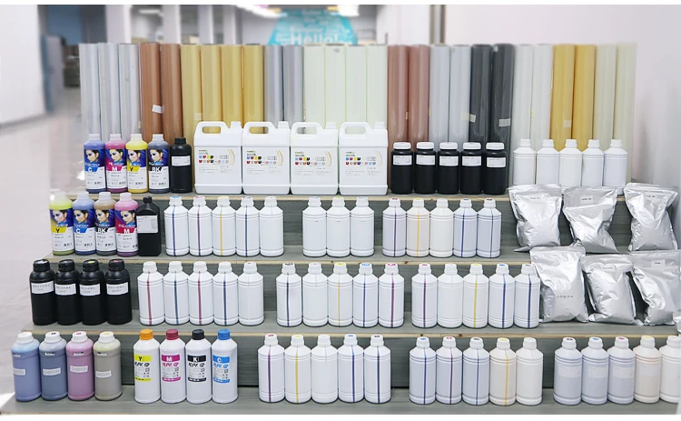 High Colorfastness DTF Printer Ink 1000ML Liters CMYK+W 5 Colors Mulit Colors DTF Ink for XP600/I3200/4720