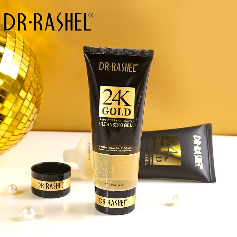 DR RASHEL Deep Cleansing Moisturizing Anti Aging 24K Gold Exfoliating Whitening Facial Peeling Cleansing Gel 100ml