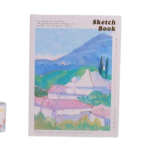 Custom Printing softcover Notebook A4 Size Journal Sketch book with hot foil logo Notepad