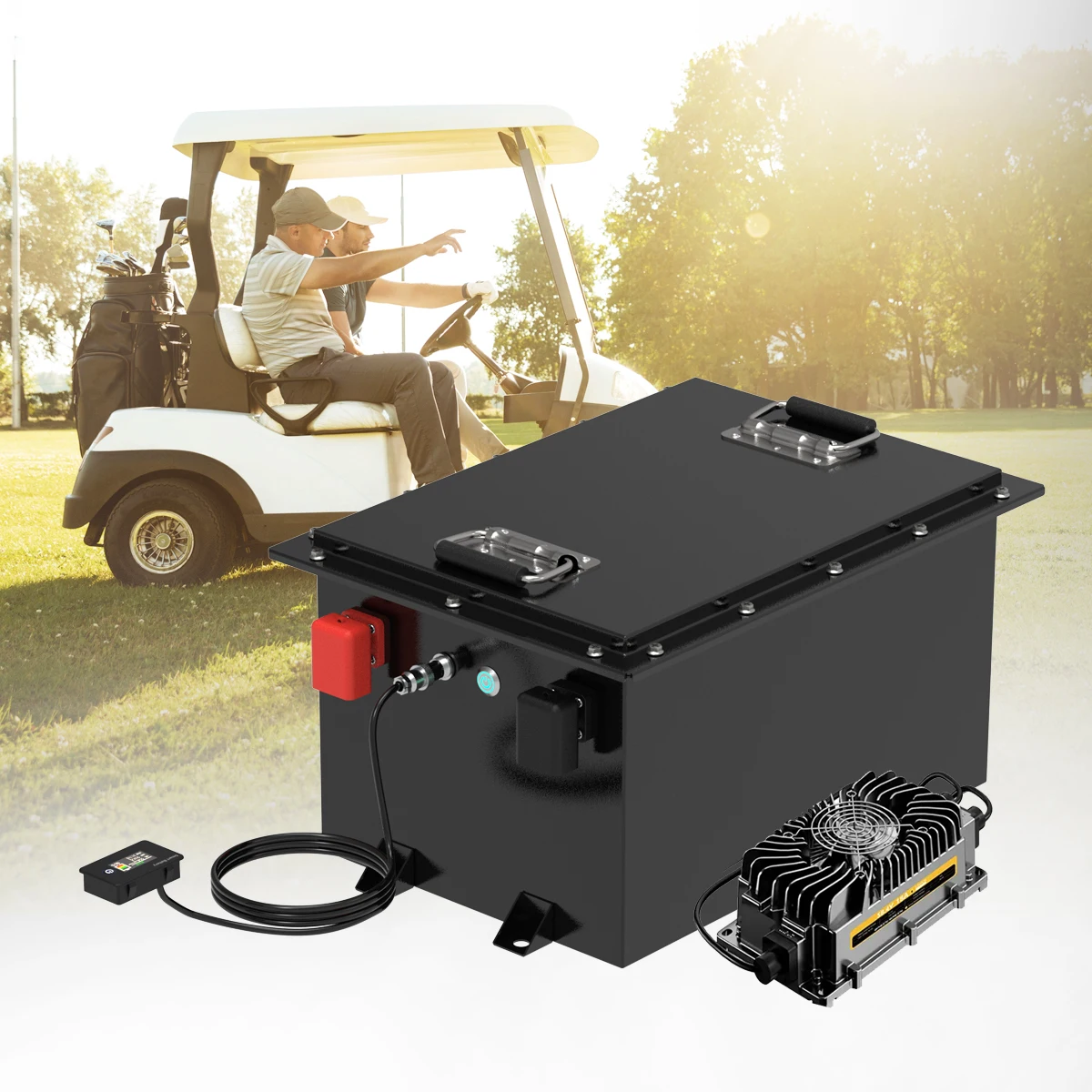Delongtop Electric Golf Cart Deep Cycle LiFePO4 Battery 36V 38.4V 105Ah ...
