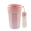 Dual-drink gradient pink with tea compartment