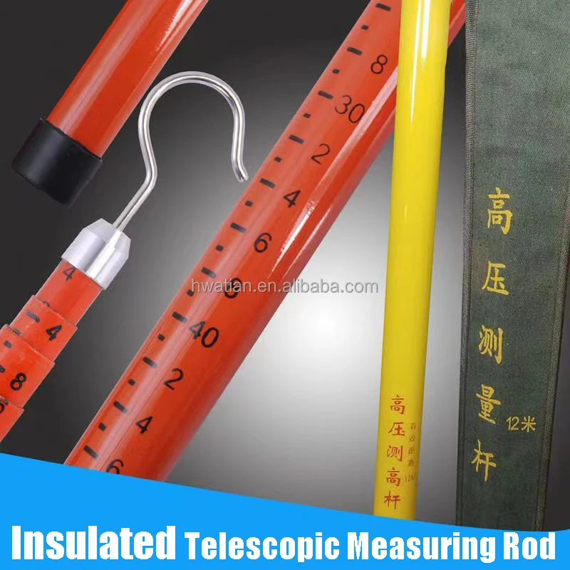 5M-18M Phenol Resin Insulated Safety Telescopic Measuring Rod/Stick for Electric Industry