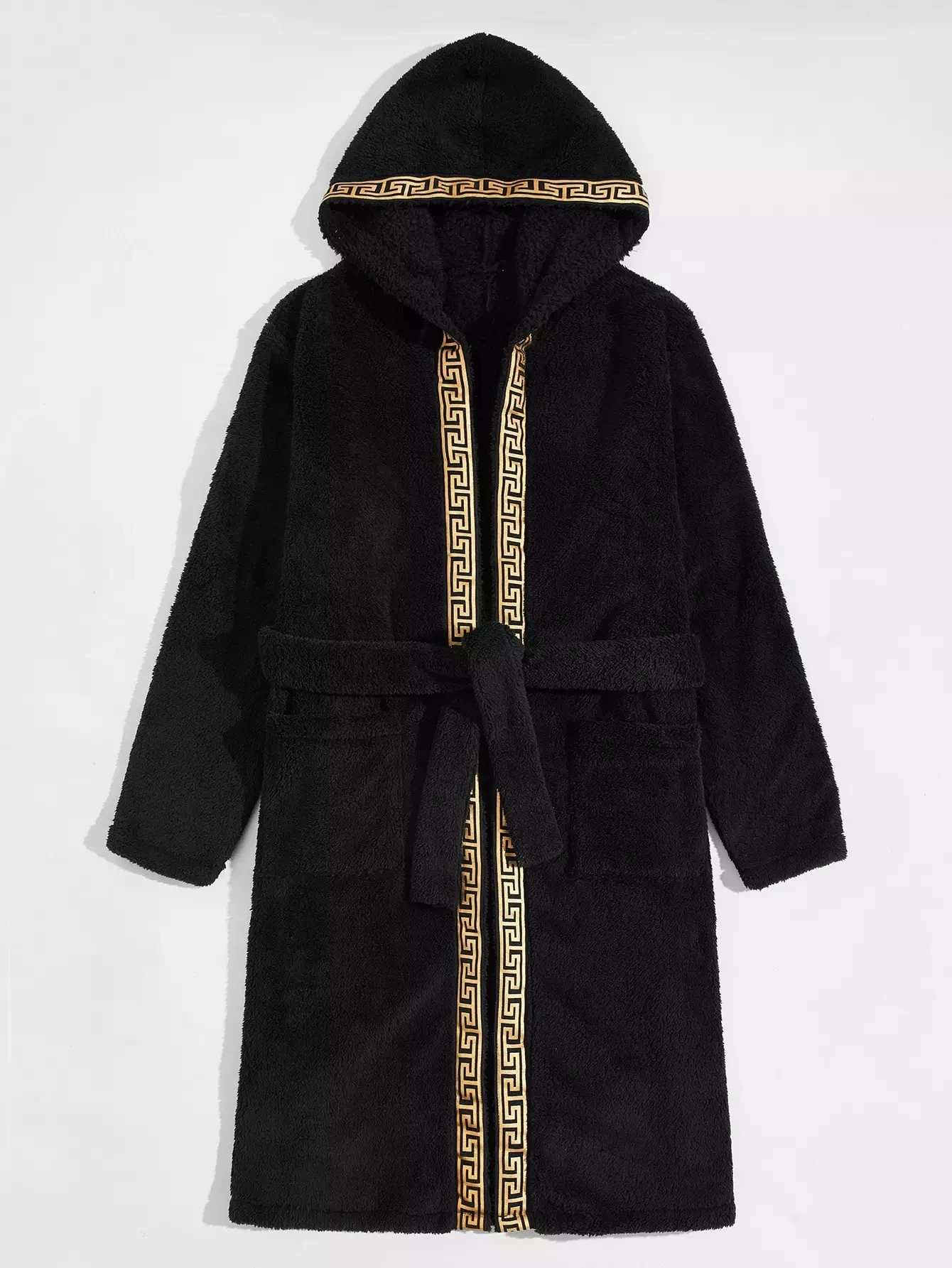 greek key bathrobe