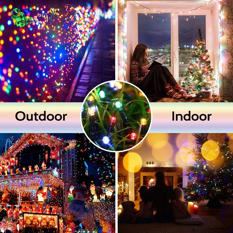 72ft 200 LED 8 Modes Outdoor String Lights Waterproof Solar Fairy Lights Christmas Solar String Lights for Garden, Patio, Fence