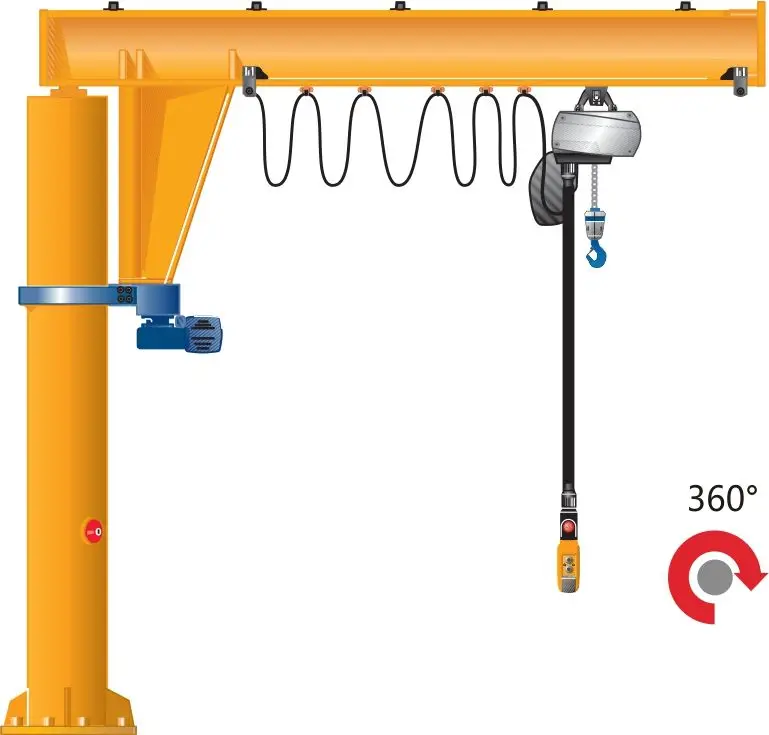 Cantilever Crane Capacity Small Electric Mini Jib Crane250-500 Kg 1 Ton ...