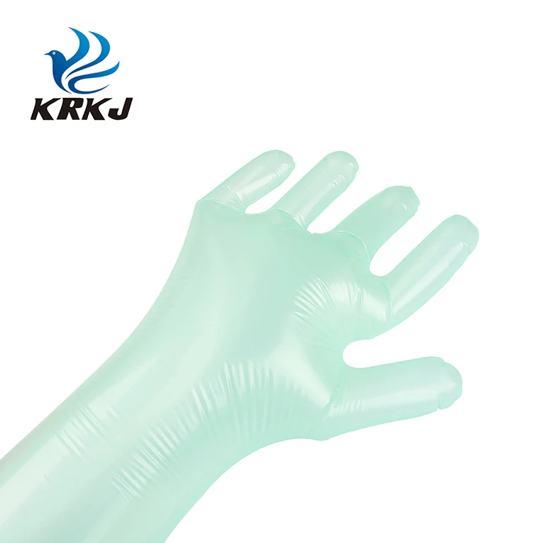 Cheap wholesale disposal arm length  plastic veterinary gloves