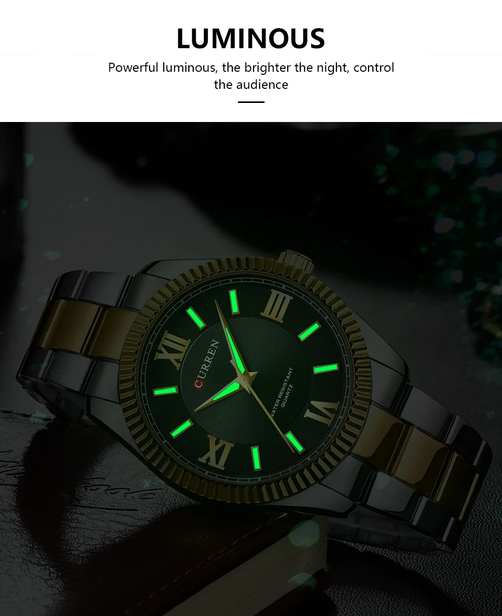 CURREN Relógios Homens 2023 Novos 8453 Aço Inoxidável Relógio de Quartzo Relógios de Pulso Homens Luxo Impermeável Luminous Man Relógio reloj