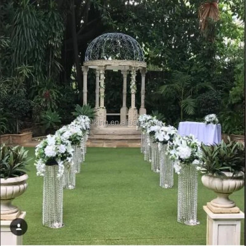 Crystal Flower Stand Wedding Road Lead Acrylic Centerpiece For Event