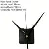 SIlent clock mvt with black hands