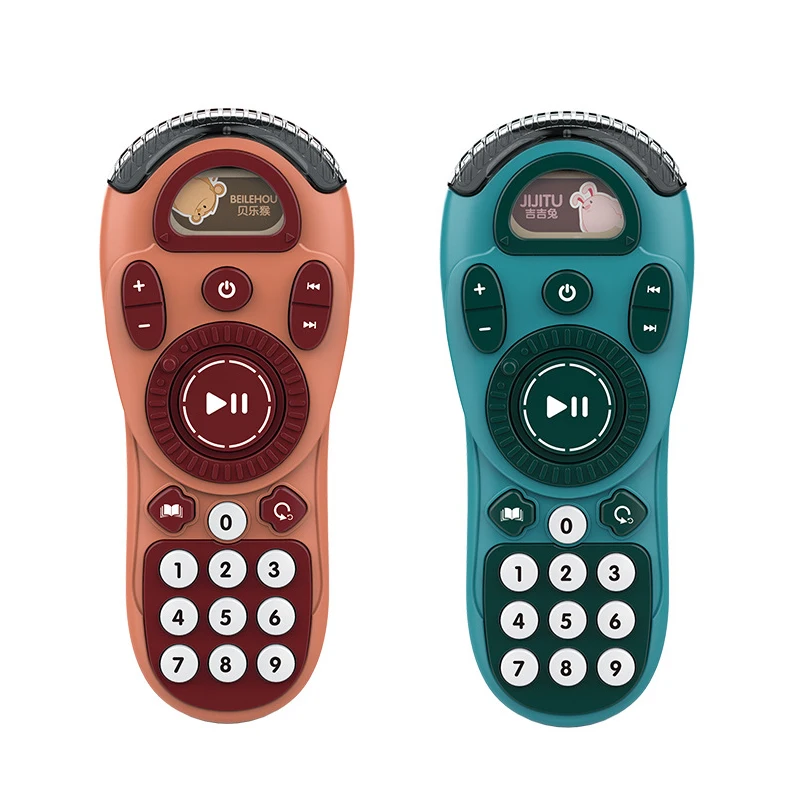 Sound And Light Cartoon multi Function Learning Remote Control Story Machine Baby Music Remote Control baby Toy for kids