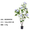 ต้นไฮเดรนเยียสีม่วง สูง 120 ซม. (78 ใบ, 12 ดอก)
