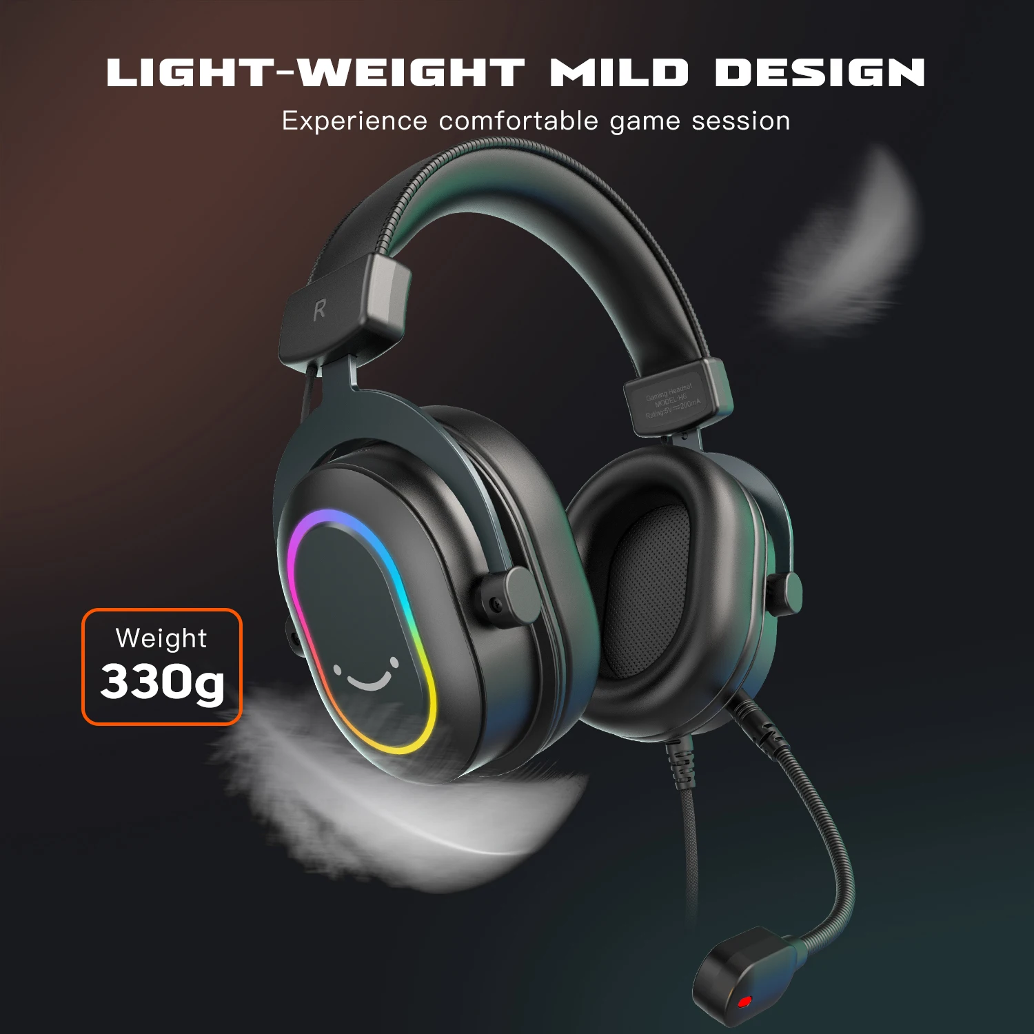 Fifine H6 High Quality 7.1 Surround Sound Gaming Headset Rgb Gaming ...