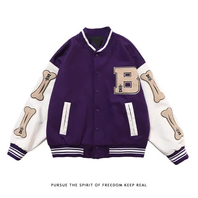 Hip-Hop Letters Embroidered Jackets Coats In Europe And America