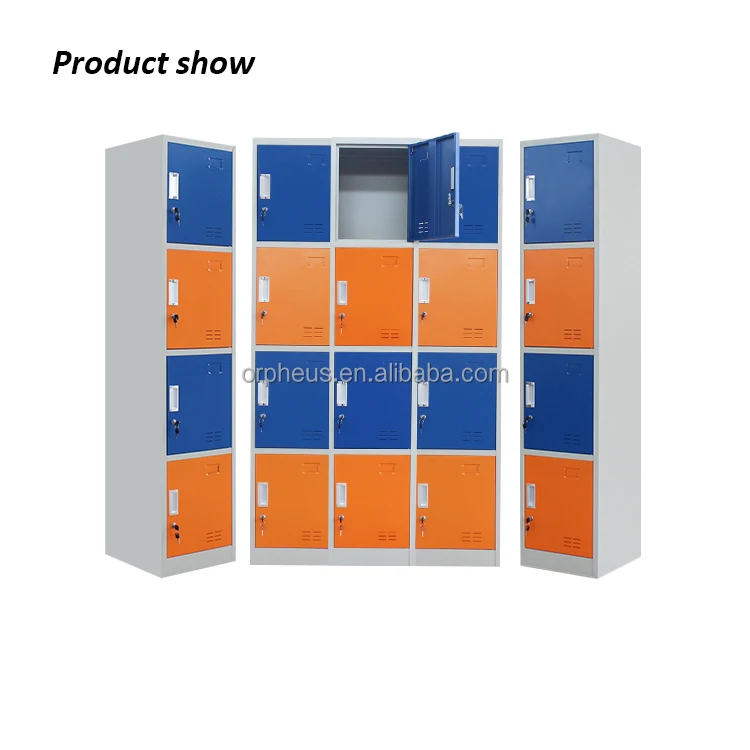 4door School Furniture Locker Metal Almirah With Locker And Mirror ...