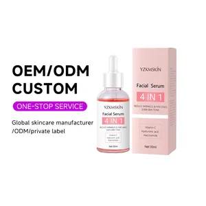 OEM ODM Collagen Facial Skin Care Whitening Anti Aging Vitamin C E Niacinamide Hyaluronic Acid Moisturizing Facial Serum