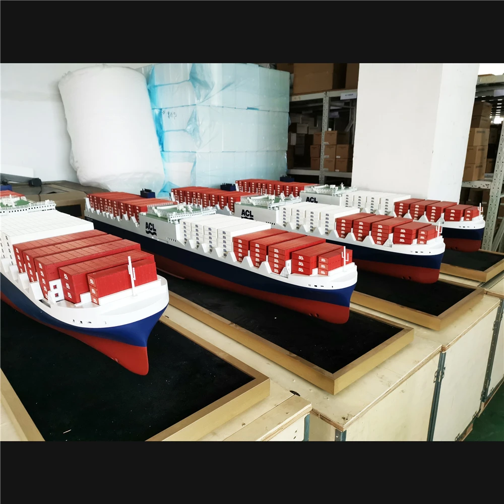 200cm ACL container ship model Custom shipping scale model Factory Sredne-Nevsky Shipyard O.A.S ship model