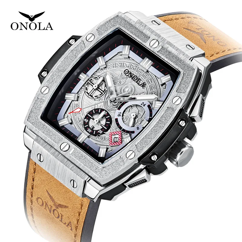 ONOLA 6825 Retro Chronograph Quartz Watch - Luxury & Style