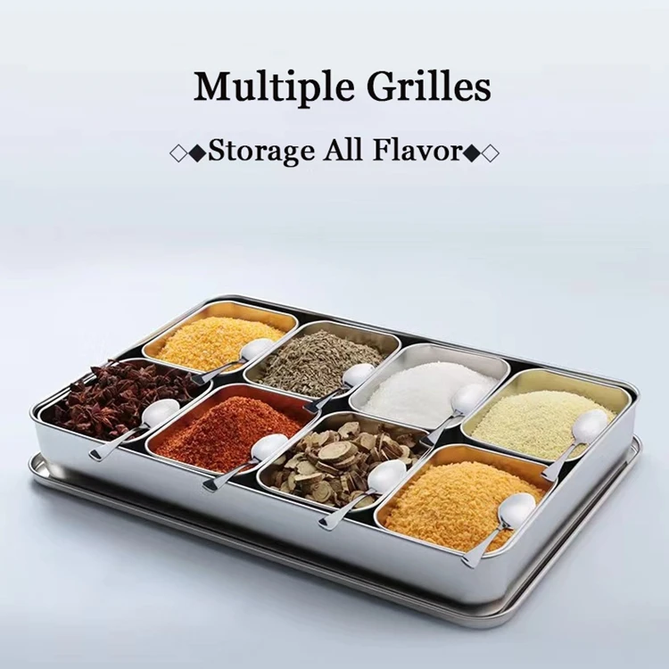 Ecofriendly Home Restaurant Kitchen Metal Condiment Storage Containers