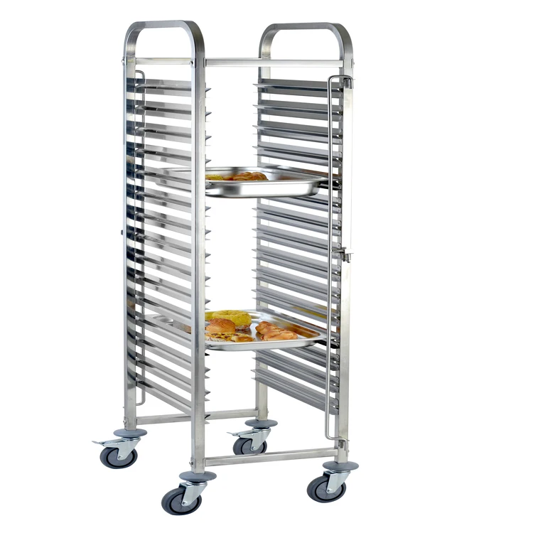 Stainless Steel Hotel Restaurant Design - Fast Food Pan Tray Rack Trolley