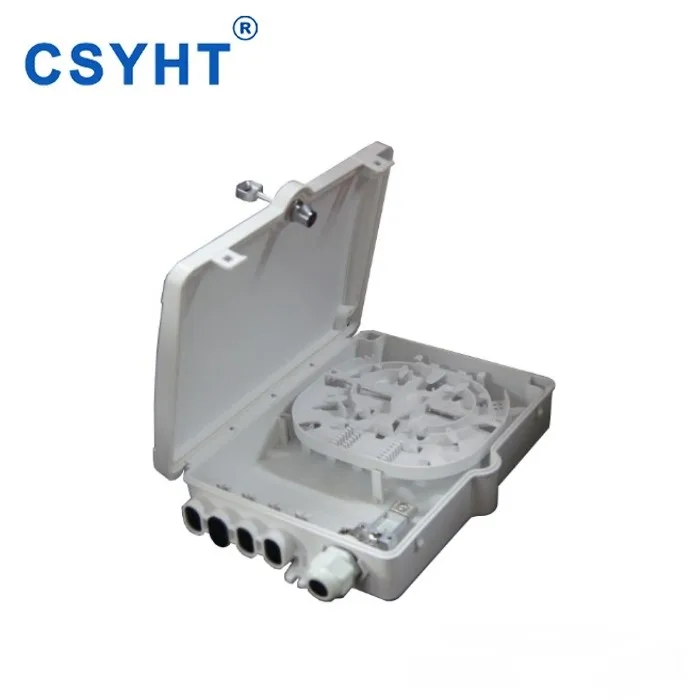 FTTH Access Network 8pcs SC Simplex Adapter 8-port Fiber Distribution Box Plastic Terminal Box