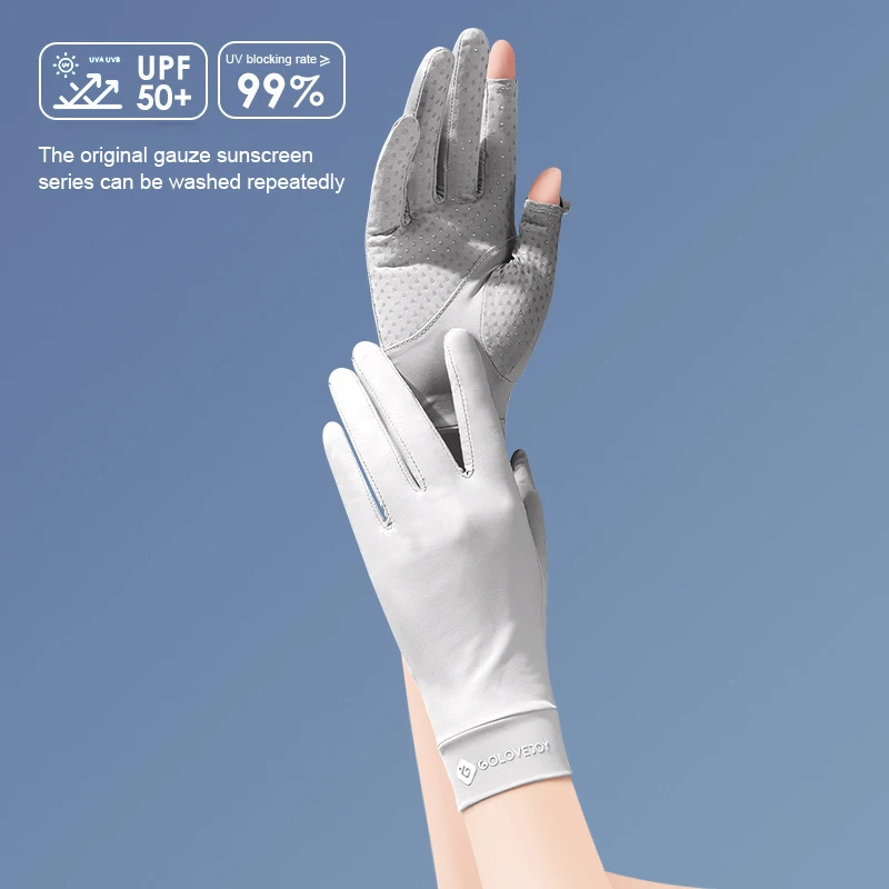 Uv Protection Driving Women's Full Finger Touch Screen Thin Gloves Gloves for Sun Protection Women Sunscreen Gloves