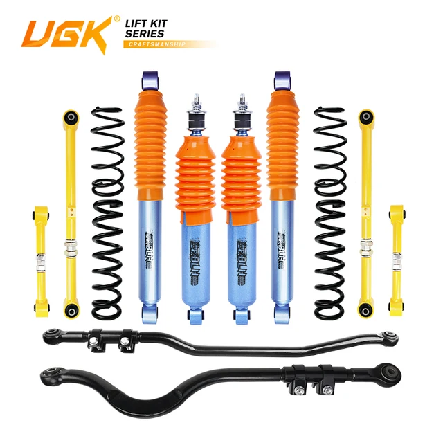 UGK Adjustable Off-road 4X4 Shock Absorber suspension full kits  coilover 2 3 4 6 inches  lift kit for Jeep Wrangler JK