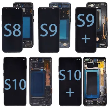 Guangzhou Mobile Phone Screen Wholesale LCD Display Assembly With Bezel Replacement For Samsung Galaxy S8 S9 S9+ S10 S10 Plus