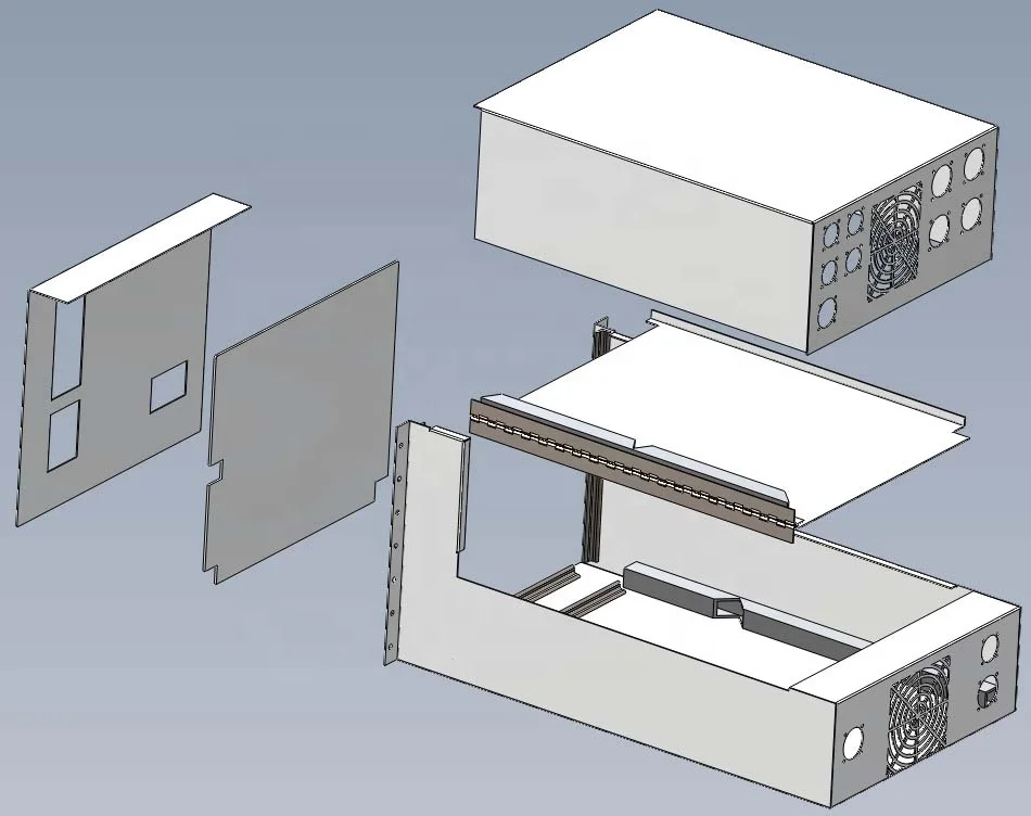 
Индивидуальная прецизионная алюминиевая черная металлическая коробка 
