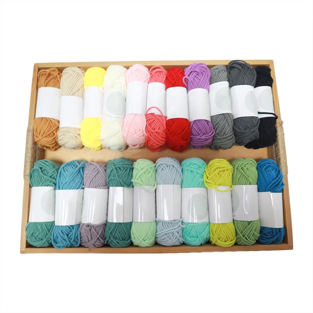 4ply Acrylic Yarn Assorted Colors Skeins - Perfect for Mini Knitting and Crochet Project